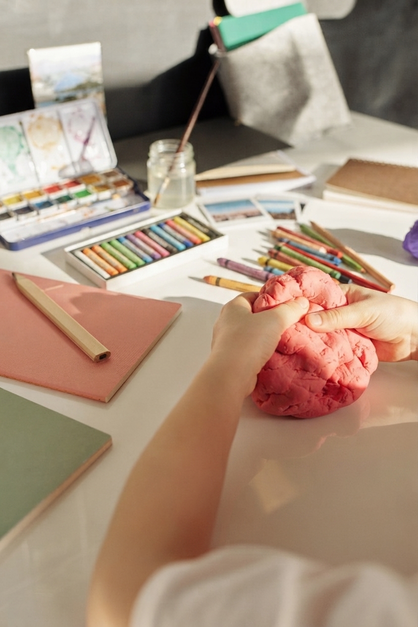 Materiały plastyczne i ekspresja arteterapeutyczna podczas twórczej pracy